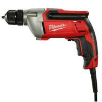 Milwaukee 0240-20 Electric Drill, 8 A, 3/8 in Chuck, Keyless Chuck, 8 ft L Cord, Includes: (1) Soft Grip Handle