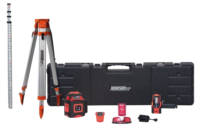 Johnson 40-6541 Laser System, 200 ft Dia Interior, 2000 ft Dia Exterior, +/-1/16 in at 100 ft Accuracy, 1-Beam, 1-Line