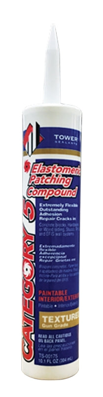 Tower Sealants CATEGORY 5 TS-00175 Gun-Grade Textured Patch, White, 10.1 fl-oz Tube