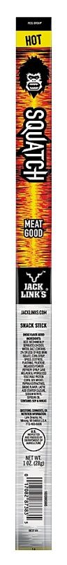 Jack Link's 10000012162 Squatch Snack, Stick, Hot, 1 oz