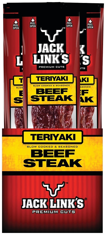 Jack Link's 02030 Beef Steak, Teriyaki Flavor, 1 oz Bag
