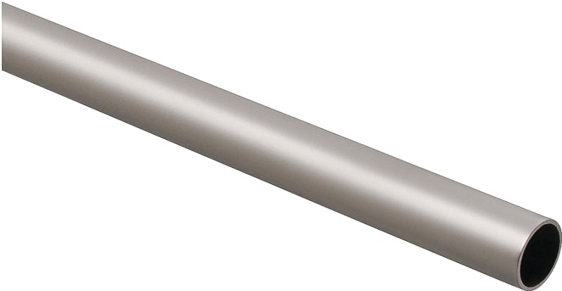 National Hardware BB8604 S822-101 Closet Rod, 1-5/16 in Dia, 8 ft L, Steel, Satin Nickel