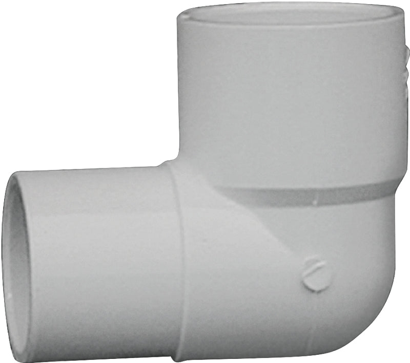 Xirtec 140 435546 Street Pipe Elbow, 1 in, Spigot x Socket, 90 deg Angle, PVC, White, SCH 40 Schedule