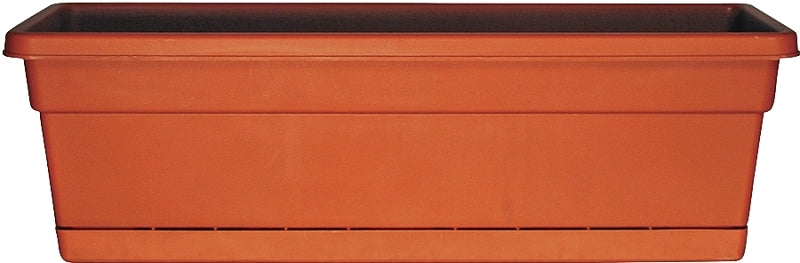 Southern Patio WB2412TC Window Box Planter, 23-3/4 in W, 8 in D, Plastic, Terracotta