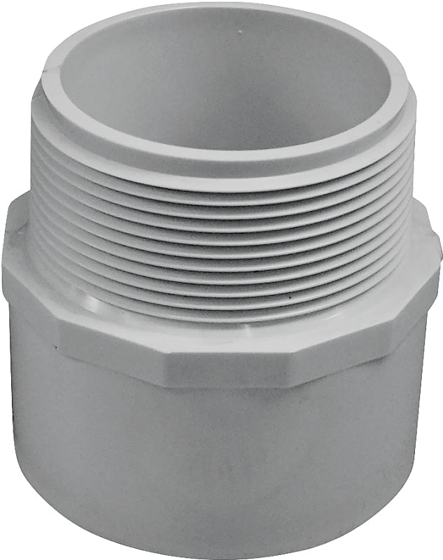 Lasco 436040BC Pipe Adapter, 4 in, Slip x MIP, PVC, SCH 40 Schedule