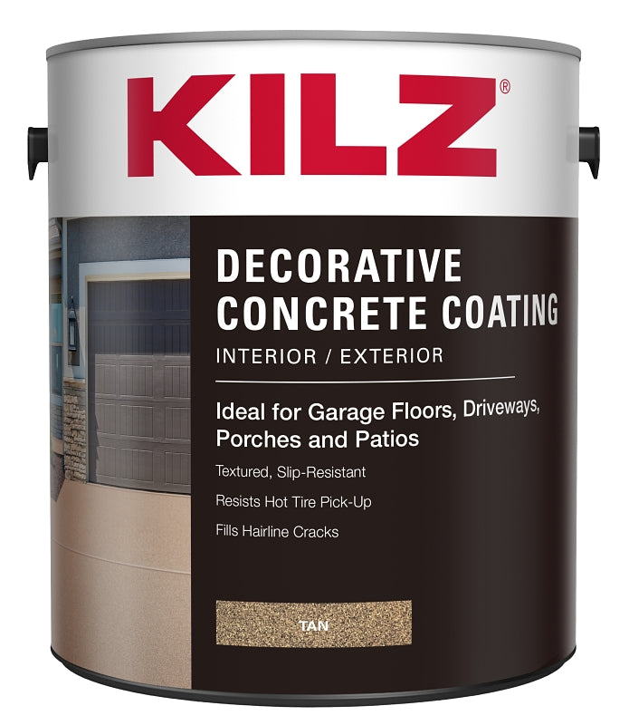 Kilz L378611 Concrete Coating, Gloss, Tan, 1 gal