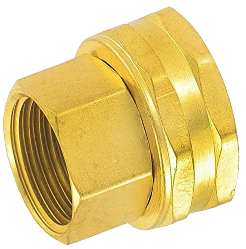 Gilmour 7FPS7FH Hose Connector, 3/4 x 3/4 in, FNPT x FNH, Brass