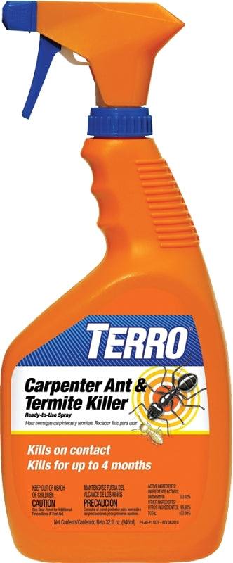 Terro T1100-6 Carpenter Ant and Termite Killer, Liquid, Spray Application, 32 oz, Bottle