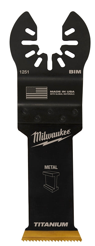 Milwaukee 49-25-1251 Blade, 1-1/8 in, 1-5/8 in D Cutting, HSS/Titanium