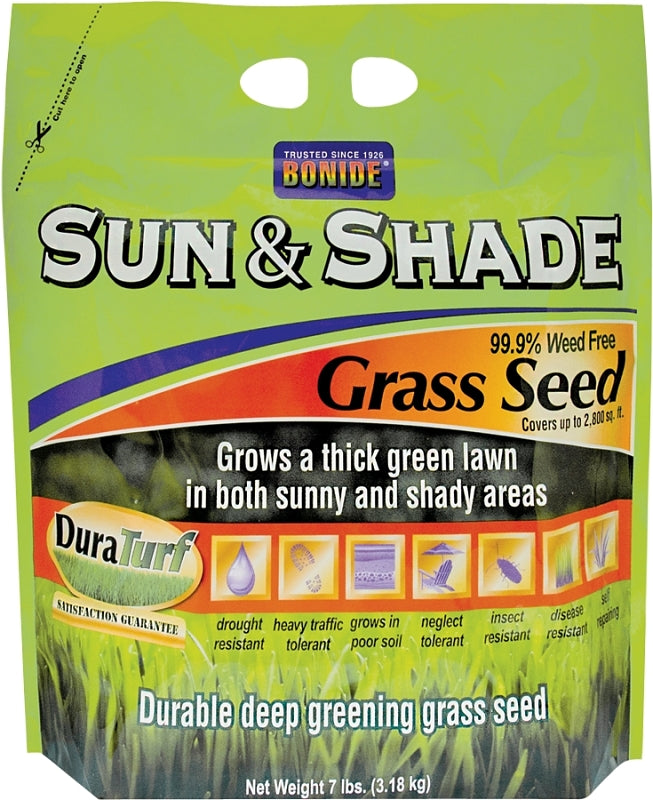 Bonide 60225 Sun and Shade Grass Seed, 7 lb Bag