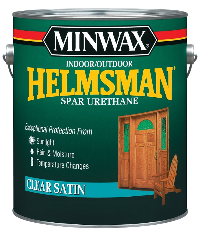 Minwax Helmsman 13205000 Spar Urethane Paint, Satin, Liquid, 1 gal, Pail