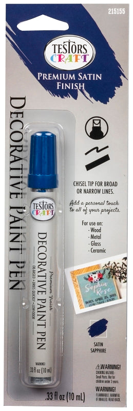 Rust-Oleum 215155 Decorative Paint Pen, Chisel Tip, Sapphire