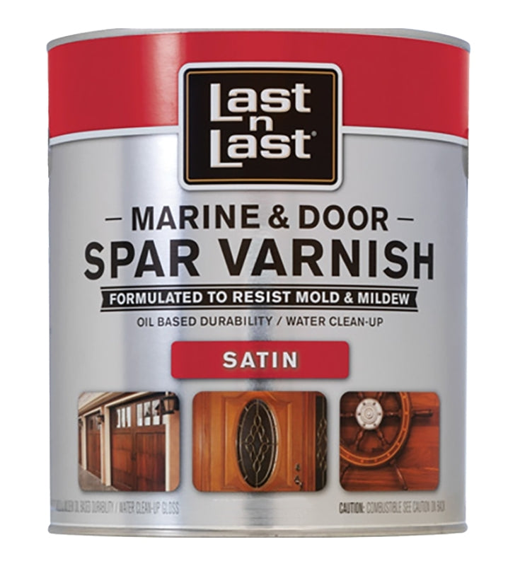 Last n Last 94104 Marine and Door Spar Varnish, Satin, 1 qt