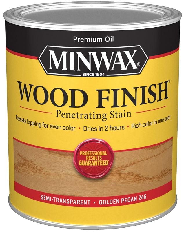 Minwax Wood Finish 70041444 Wood Stain, Golden Pecan, Liquid, 1 qt, Can