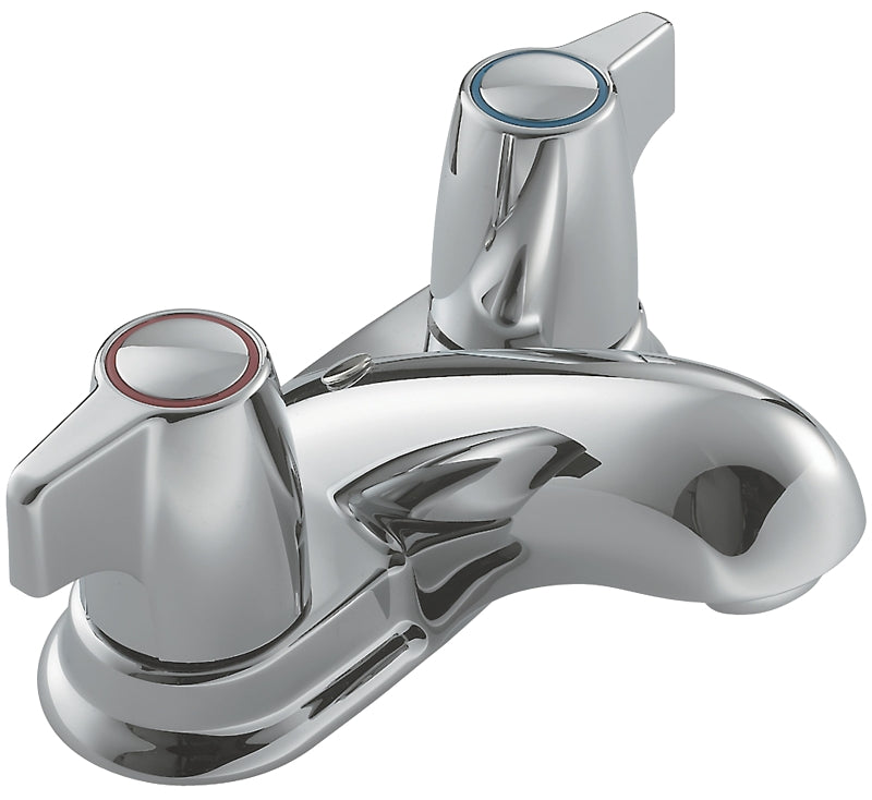 Moen 84013 Bathroom Faucet, 1.2 gpm, 2-Faucet Handle, 3-Faucet Hole, Metal, Chrome Plated, 4 in Faucet Centers