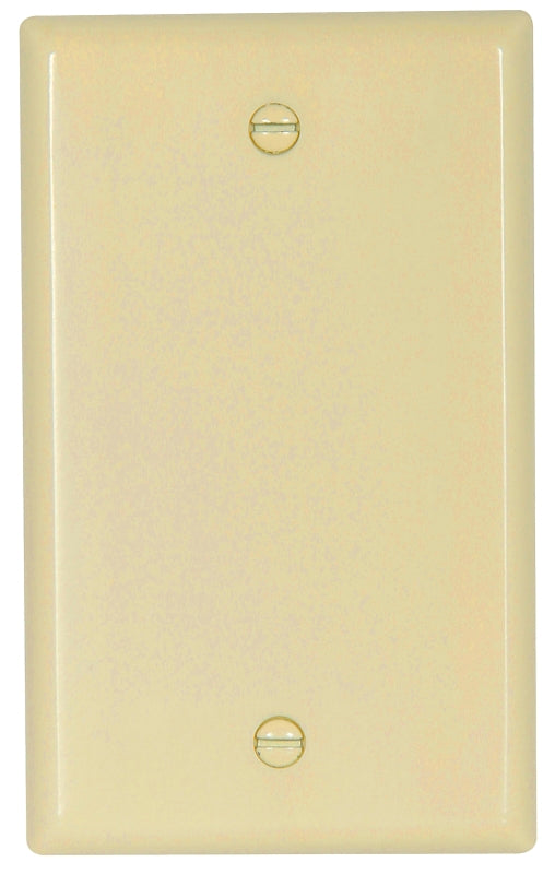 Eaton Cooper Wiring 2129 2129LA Wallplate, 4-1/2 in L, 2-3/4 in W, 0.08 in Thick, 1 -Gang, Thermoset, Light Almond