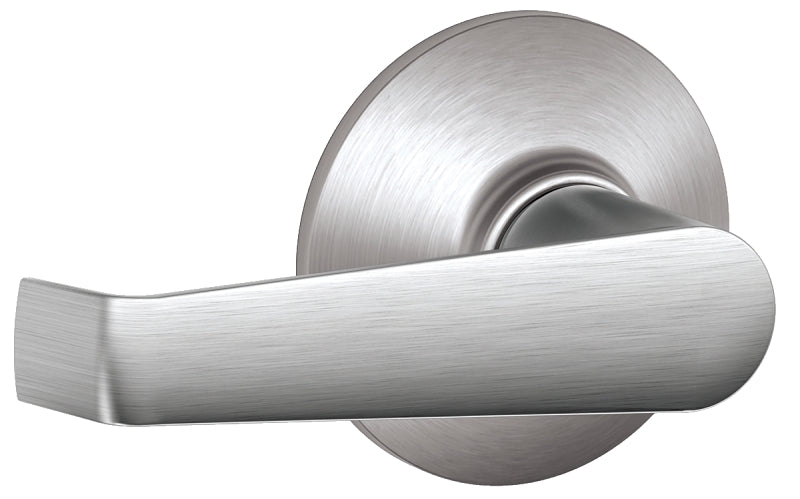 Schlage Elan Series F10CSVELA626 Passage Lever, Mechanical Lock, Satin Chrome, Lever Handle, Metal, Residential