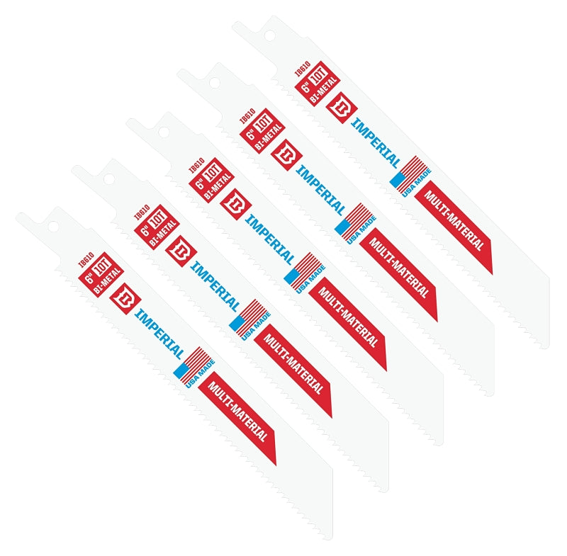 Imperial Blades IB610-5 Reciprocating Blade, 3/4 in W, 6 in L, 10 TPI