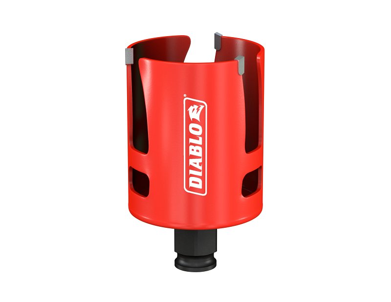 Diablo Demo Demon DHS2250CTR Hole Saw, 2-1/4 in Dia, 2-3/8 in D Cutting, 1-5/8 in Arbor, Carbide Cutting Edge