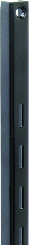Knape & Vogt 80 80 BLK 48 Shelf Standard, 320 lb, 16 ga Thick Material, 5/8 in W, 48 in H, Steel