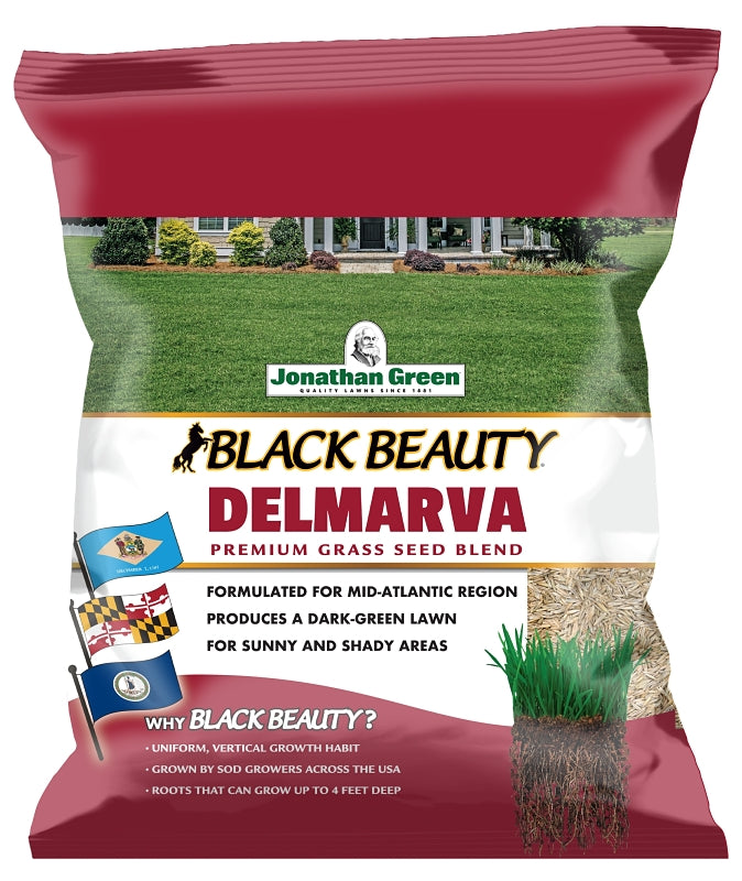 Jonathan Green Black Beauty Delmarva Series 10391 Grass Seed, Mid-Atlantic, 7 lb Bag