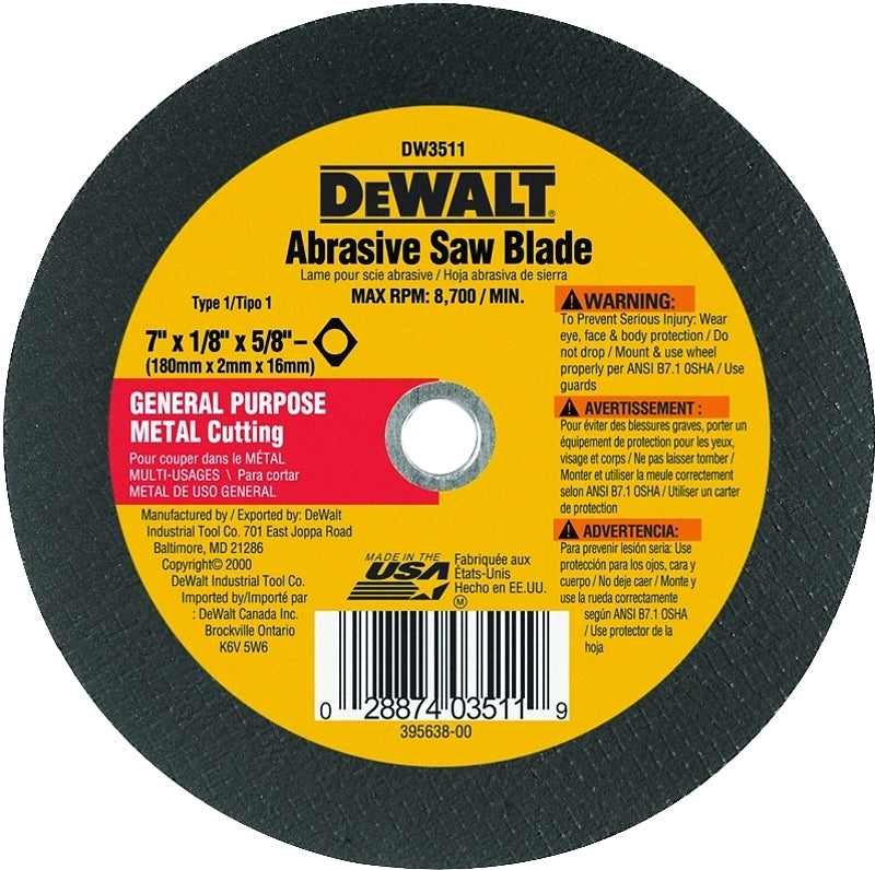 DW3511 7IN METAL SAW BLADE