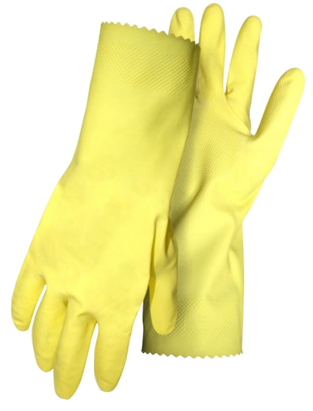 Boss 958M Gloves, M, 12 in L, Latex, Yellow