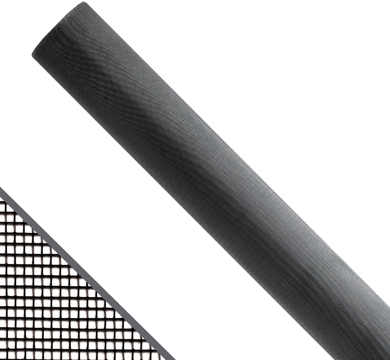 Adfors FCS9208-M Window Screen, 100 ft L, 72 in W, Aluminum, Black