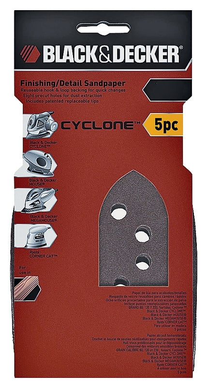 Black+Decker 74-672 Sandpaper, 120 Grit, Aluminum Oxide Abrasive