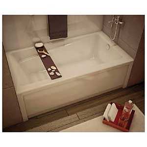 Maax New Town 6032 Series 105456-L-000 Bathtub, 38 to 44 g, 59-3/4 in L, 32 in W, 20-1/2 in H, Alcove Installation