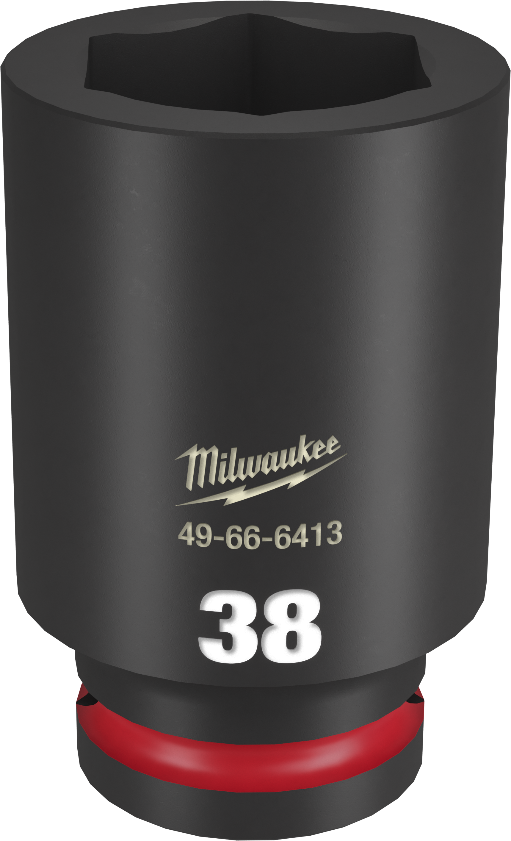 Milwaukee SHOCKWAVE Impact Duty 49-66-6413 Impact Socket, 38 mm Socket, 3/4 in Drive, Hex, Square Drive, 6 -Point