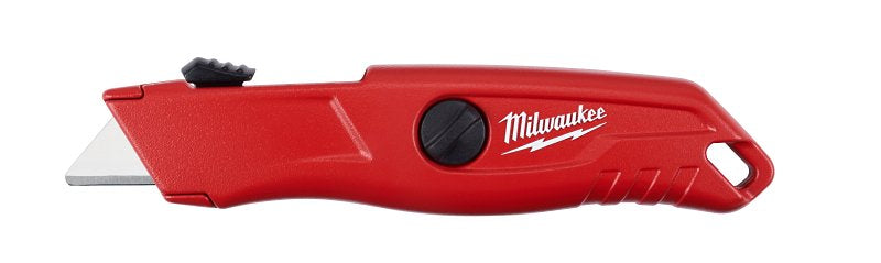 Milwaukee 48-22-1512 Utility Knife, 3/4 in L Blade, Steel Blade, Straight Handle, Red Handle