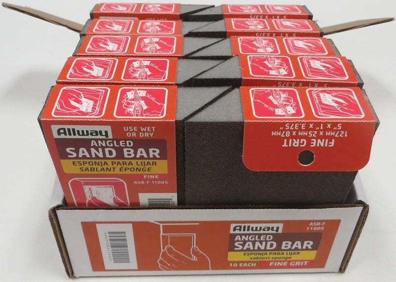 Allway Tools ASB-F Sand Bar, 5 in L, 3-1/2 in W, Fine, Aluminum Oxide Abrasive