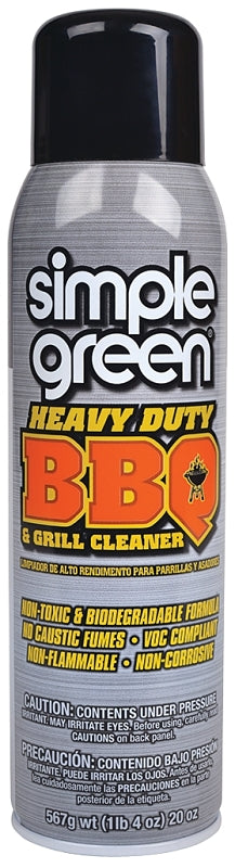 Simple Green 0310001260014 BBQ and Grill Cleaner, Foam, White, 20 oz Aerosol Can