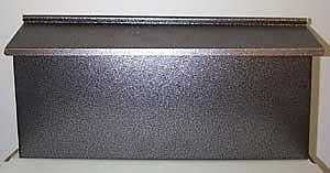 Dancy Ranch 40073 Mailbox with Emblem, Steel, Powder-Coated, Black Granite, 15-1/2 in W, 2-3/4 in D, 7-1/2 in H