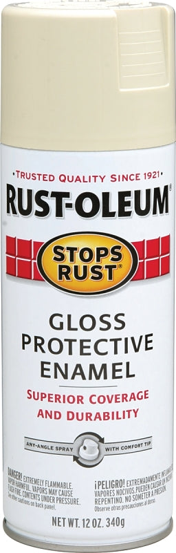 Stops Rust 7770830 Rust Preventative Spray Paint, Gloss, Almond, 12 oz, Can