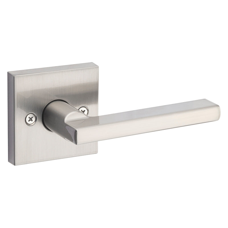 Kwikset Signature Series 157HFL SQT 15 CP Square Rosette Half Inactive Lever, Satin Nickel, Zinc, Residential, 2 Grade