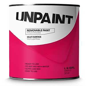 UNPAINT 300 0002 000006 Removable Paint, 1 qt, 128 to 170 sq-ft Coverage Area