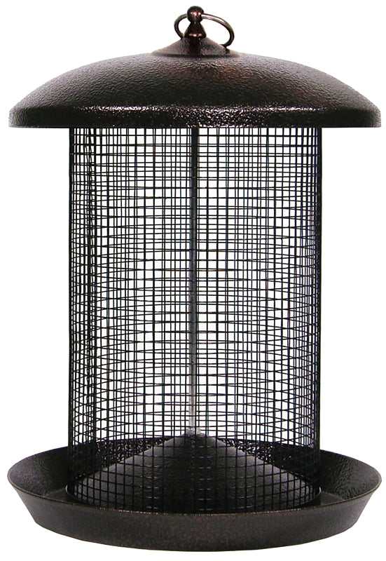 Stokes Select 38117 Wild Bird Feeder, 13 in H, 5.3 qt, Hammered Copper, Powder-Coated