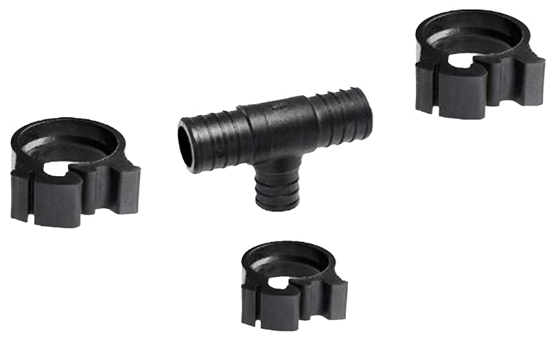 Flair-It PEXLOCK 30776 Reducing Pipe Tee with Clamp, 1 x 3/4 in, 100 psi Pressure