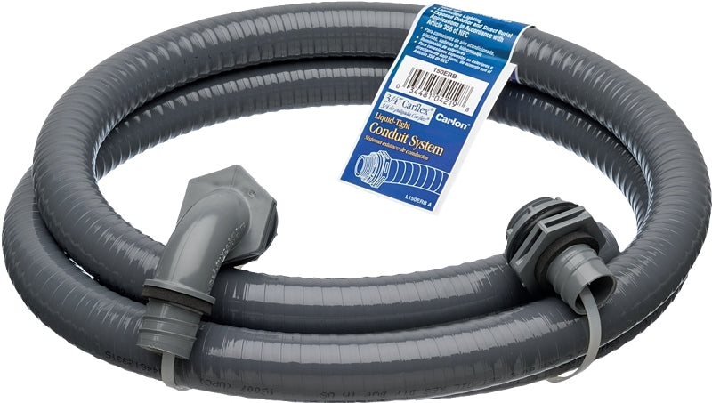 Carlon 150ERB-UPC Flexible Conduit, 3/4 in, 6 ft L, PVC