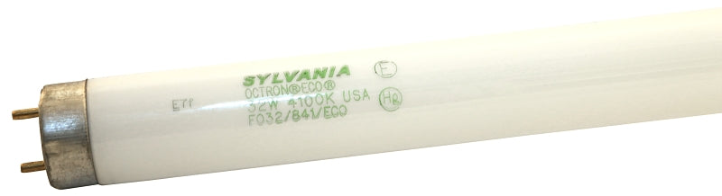 Sylvania 21781 Fluorescent Bulb, 32 W, T8 Lamp, Medium G13 Lamp Base, 2750 Lumens, 4100 K Color Temp, Cool White Light