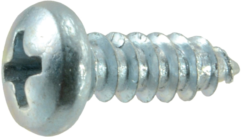 Midwest Fastener 03238 Screw, #8 Thread, Coarse Thread, Pan Head, Phillips Drive, Self-Tapping, Sharp Point, Steel, Zinc