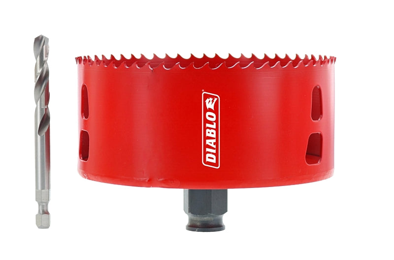 Diablo DHS4375RL Hole Saw, 4-3/8 in Dia, Bi-Metal Cutting Edge