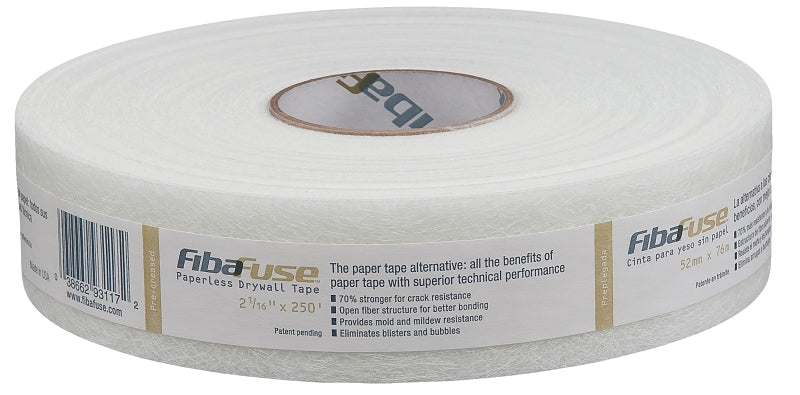Adfors FDW8652-U Drywall Tape Pack, 250 ft L, 2-1/16 in W, 0.432 in Thick, White