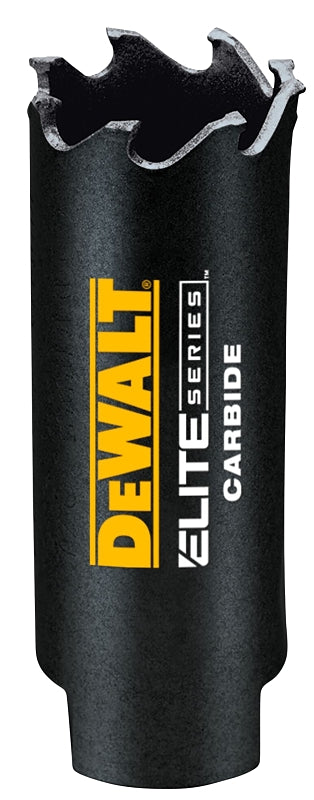 DeWALT ELITE Series DAH378 Hole Saw, 7/8 in Dia, 1-3/4 in D Cutting, 1/2 in Arbor, 3 TPI, Carbide Cutting Edge