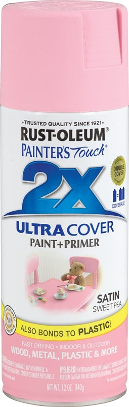 2X Ultra Cover 249063 Spray Paint, Satin, Sweet Pea, 12 oz, Can