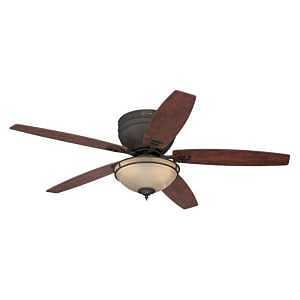 Westinghouse Carolina Series 72096 Ceiling Fan, 5-Blade, Applewood/Cherry Blade, 52 in Sweep, MDF Blade, 3-Speed