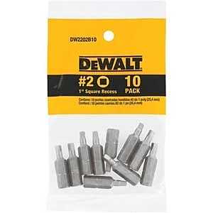 DW2204 # 0 SQUARE RECESS BIT T