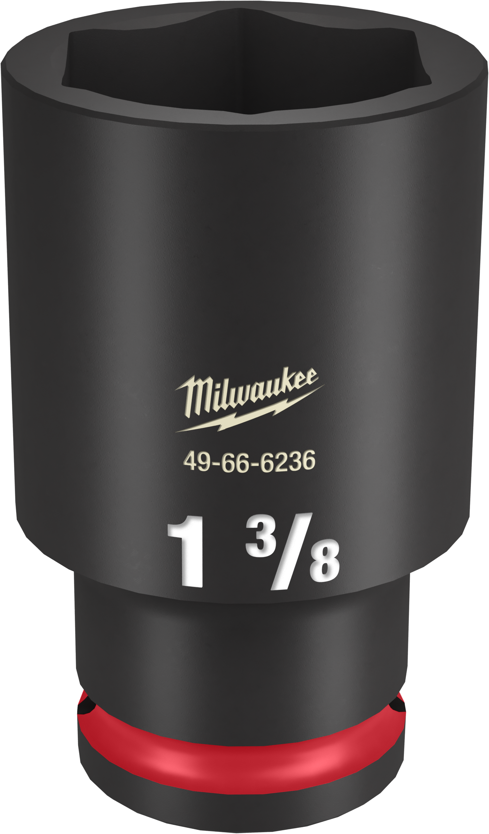 Milwaukee SHOCKWAVE Impact Duty Series 49-66-6236 Deep Impact Socket, 1-3/8 in Socket, 1/2 in Drive, Square Drive